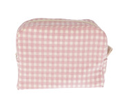 Necessaire pessoal personalizvel rosa Vichy grande